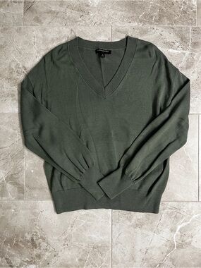 Banana Republic womans V-Neck Sweater in Olive